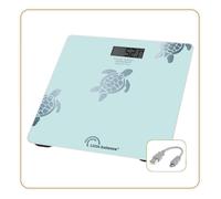 8730 Tortues Aqua Métallisées,Pèse-Personne Sans Pile,Rechargeable Usb-C,Réparable,180 Kg,Design Aqua Métallisée