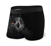 874 Boxer Homme Portrait d'un Hibou des Marais Boxer Shorty Homme Fitted sous-Vêtement Classique Shorts Boxer XL