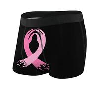 874 Boxer Shorty Homme Ruban Rose Contre Le Cancer du Sein Shorts Boxer Élastique Underwear Agréable Boxers Courts L