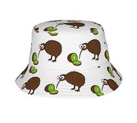 874 Chapeau De Pêcheur Oiseau Kiwi Et Kiwi Bobs Femme Unisex Bonnet De Soleil Anti-UV Extérieur Casquette pour Vacances Randonnée Camping