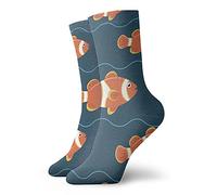 874 Hommes Socquettes, Poissons Clowns Coraux De Mer Chaussettes Sport Excellente Socquettes Sportswear Classiques Chaussettes De Sport Pour Cadeau Homme Sport 40cm