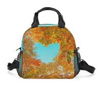 874 Lunch Box Impression D'Arbre Colorée D'Automne Sac À Lunch Portable Sac À Main Réutilisable Lunch Bag Pour Femmes Voyager L'École
