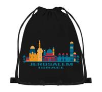 874 Sac À Dos À Cordon, Israël Jérusalem Sac À Dos Imprimé Sac À Dos avec Cordon De Serrage Premium Sac À Dos pour Sport pour Decontracte Surf 36X42Cm