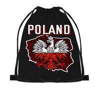 874 Sac À Dos À Cordon, Pologne Patriotique Cordon Sac À Dos Unisexe Sac De Yoga Imprimé Sacs De Sport À Cordon pour Swimming Enfant 36X42Cm
