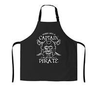 874 Tablier Barbecue, Soyez Capitaine Et Pirate Serveurs Tablier Réglable Tablier De Service Etanche Tablier Femme pour Cuisiner Homme Fête