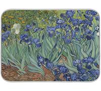 874 Tapis D'Égouttoir 41x46 cm, L'Iris De Gogh Tapis Égouttoir À avec Boucle De Suspension Réversible Tapis De Sechage Absorbant Résistant À La Chaleur pour Réfrigérateur Casseroles Ou Poêles