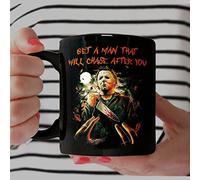 874 Tasse À Café Michael Myers Halloween Horror, Obtenez Un Homme Qui Vous Poursuivra, Films D'Horreur, Scary Halloween Black Tasse À Thé Drôle Tasse En Céramique Humour Café Tasses 330 Ml