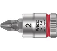 8751 A Clé à embout Phillips Zyklop à emmanchement 1/4", PH 2 x 28 mm