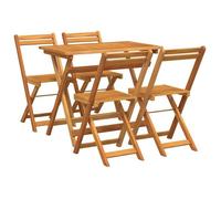 [8768861]Ensemble bistrot 5 pcs - 4 personnes + 4 chaises avec table pour salle à manger,, Marron Bois d'acacia massif,Poids:24 Kg