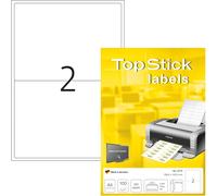 TopStick - Pochette de 200 étiquettes autocollantes multi-usages (199,6 x 143,5 mm) Personnalisables et imprimables, Impression laser / jet d'encre, (8774)
