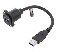 87967 Câble 1:1 Connexion USB A Femelle, USB A Mâle 0,2m Noir DELOCK