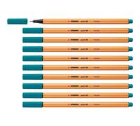 [88/51-10] STABILO Lot de 10 Stylo-Feutres POINT 88 Pointe Fine 0,4 mm turqu...
