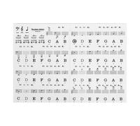 88 61 54 Clé Des Autocollants De Clavier De Piano Étiquettes Clavier Amovibles Avec Notation Du Personnel Pour Les Débutants Installation Empacine Stickers Électroniques