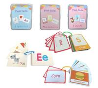 88 cartes flash alphabet pour enfants, cartes flash ABC alimentaires, cartes numérotées, cartes d'apprentissage des premiers mots, couleurs et formes, cartes d'apprentissage pour enfants, tout-petits