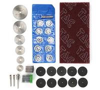 88 pièces Kit d'accessoires pour ponceuse électrique 8 lames de scie cloche ensemble de disques de meulage en papier de verre pour couper le meulage coupe le bois métal verre
