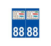 88 Saint-Dié-des-Vosges logo autocollant plaque stickers ville - Angles : arrondis