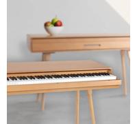 88 Touches Clavier Table Piano Numerique 3 Pedales USB Midi Bois de Chêne