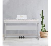 88 touches piano électrique blanc, avec banquette de piano pliante relevable