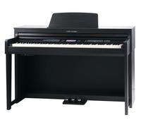 Classic Cantabile DP-A 610 Piano numérique (88 touches avec mécanique à marteaux, capteurs triples, 1200 sons, 230 styles, Bluetooth, 38 effets, simulation de sourdine, 3 pédales) Noir mat