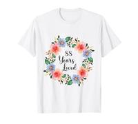 88 Years Loved 88th Birthday Floral 88 Years Loved for Women T-Shirt