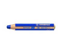 STABILO Crayon 3-en-1 Woody bleu aquarellable craie grasse 10 mm