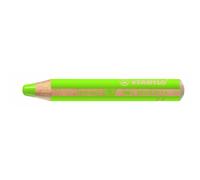 [880/570-3] STABILO Lot de 3 Crayons WOODY 3 en 1 Extra large Vert anglais ex...