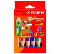 [880/6] STABILO Etui de 6 crayons aux talents multiples woody 3 en 1