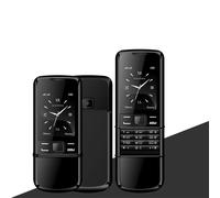 8800 2G Feature Phone 2,4 pouces ecran FM Radio Lecteur video 1500mAh Bluetooth Double SIM Double Veille Slide Classic Design Noir