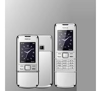 8800 2G Feature Phone 2,4 pouces ecran FM Radio Lecteur video 1500mAh Bluetooth Double SIM Double Veille Slide Classic Design Argent
