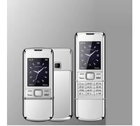 8800 2G Feature Phone 2,4 pouces FM écran Radio Lecteur vidéo 1500mAh Bluetooth Double SIM Slider Classic Design Argent
