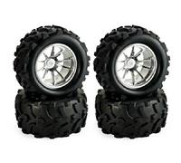 88009PA Ensemble de 4 roues et pneus à 10 rayons pour tout-terrain Nitro Monster Truck 1/10