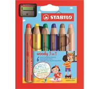 [8806-2] STABILO [Ref:8806-2] STABILO Etui de 6 Crayons woody 3 en 1 Extra la...