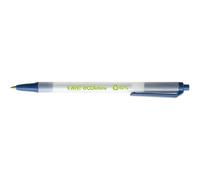 BIC Stylo bille Ecolution Round Stic rétractable 62% matières recyclées bleu