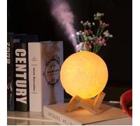 880ML Humidificateur D\\'air 3D Lune Lampe lumière Diffuseur Aroma Huile Essentielle USB Ultrasons Humidificador Mist Purificateur