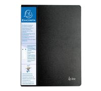 [88101E-4] EXACOMPTA Lot de 4 Protège-documents PP Rigide - Porte étiquette 3...