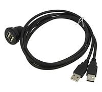 88104 Câble USB 2.0 USB Femelle A x2, USB A Mâle x2 1m Noir DELOCK
