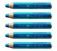 [882/405-470-5] STABILO Lot de 5 Crayons multi-talents woody 3 in 1 duo - bl...