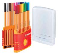 STABILO Stylo feutre Point 88 - Étui ColorParade x20 feutres coloris assortis avec attache