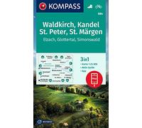 KOMPASS Wanderkarte 884 Waldkirch, Kandel, St.Peter, St. Märgen 1:25.000