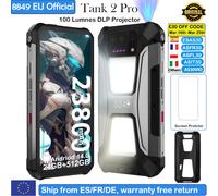 8849 Tank 2 PRO Smartphone robuste Unihertz avec projecteur écran 2.4K 24GB 512GB téléphone portable 23800mAh 120W téléphone Android 14 noir