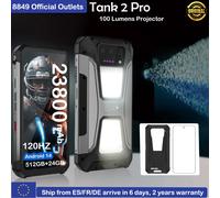 8849 Tank 2 PRO Smartphone robuste Unihertz avec projecteur écran 2.4K 24GB 512GB téléphone portable 23800mAh 120W téléphone Android 14 Pas de cas
