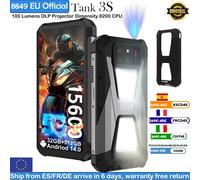 8849 Tank 3S Unihertz projecteur Smartphone robuste 5G 15600mAh dimension 8200 Android14 double Sim 512GB + 36GB 6.79 ''1 to étendre original