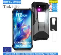 8849 Tank 4 Pro Unihertz 5G AI projecteur robuste Smartphone 1 to + 36G dimension 8300 AMOLED 3K Android 14 6.78 ''120 HZ 11600 mAh