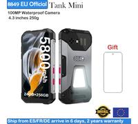 8849 Tank Mini Rugged Smartphone 24GB 256GB 5800mAh 100Mp Camera Cellphone 4.3 inch Waterproof Mobile Phone noir