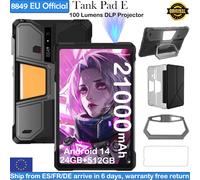 8849 TANK PAD E Unihertz tablette projecteur robuste Android 14 téléphone tablette 4G 21000mAh 512GB (2 to étendre) 10.95 pouces Smart Pad 2025 With Case
