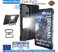 8849 Tank Pad E Unihertz tablette robuste avec projecteur 21000mAh 4G Android 14 24GB 512GB (extension de 2 to) tablette de téléphone 10.95 pouces original