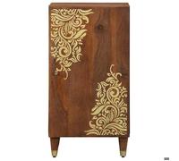 (88622)NEUF""Commode Cuisine/Buffet - Pour salon - avec porte Marron 40x33x75cm - Bois de mangue massif - Cabinet à tiroirs élégante