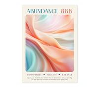 888 - Abondance Astrologie Poster, Zodiaque Spirituel Print Chambre Art Abstrait Marbre Astronomie Art Mural Impression Shakra Peinture Yogo Décor, A1 (impression uniquement) - 84,1 x 59,4 cm