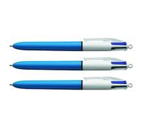 [889969-3] BIC Lot de 3 Stylos bille 4 COLOURS pointe moyenne 4 Couleurs clas...