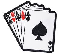 88AAA Cartes de poker Full House Texas Hold Em Valise Biker Rockabilly Patch